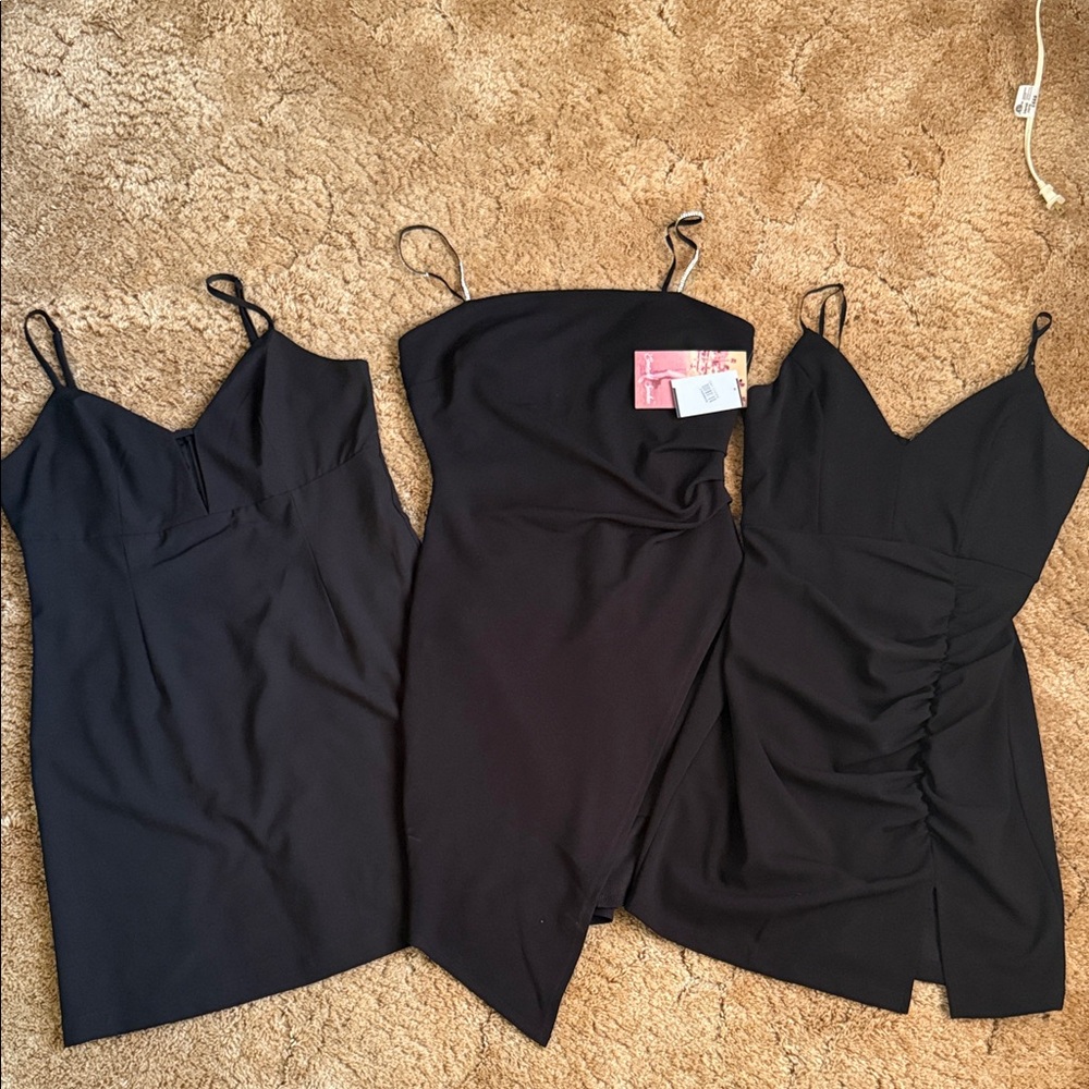 Elegant Black Dresses Set Large